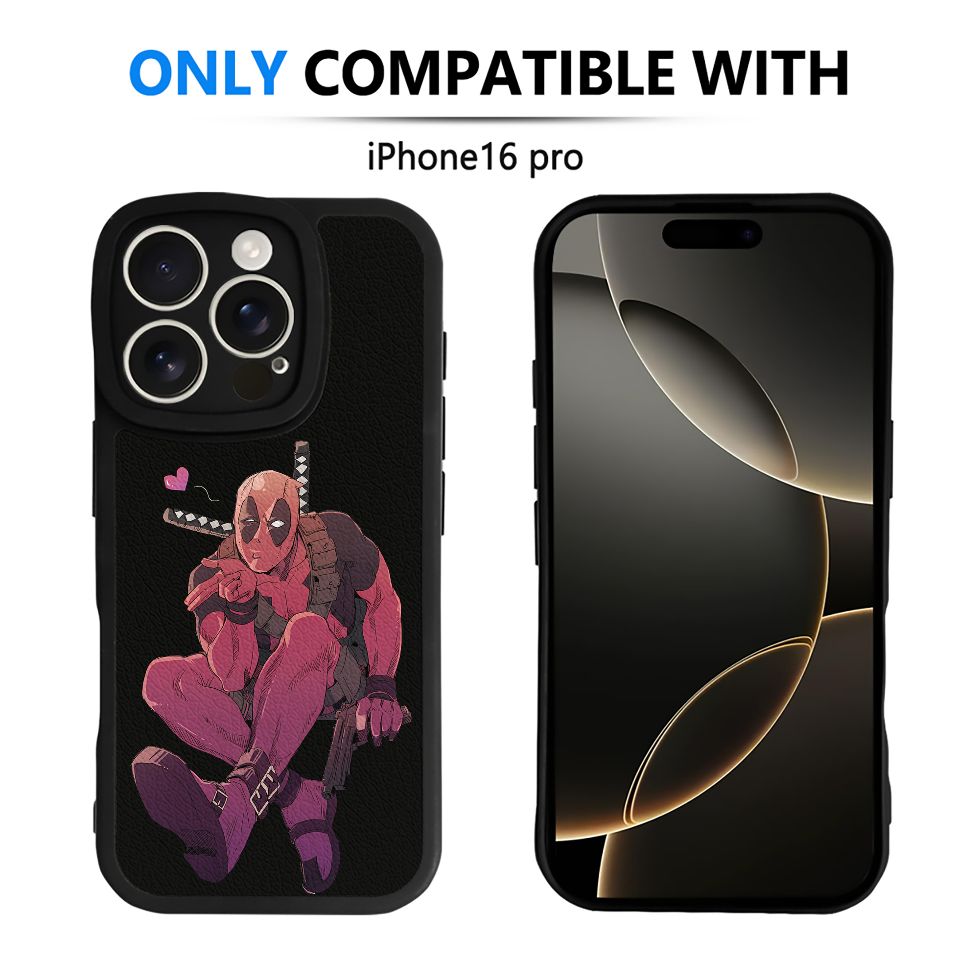 Deadpool デッドプール 【iPhone 16シリーズ対応】シリコンスマホケース（レザー調） 材質：シリコン